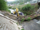 Abbruch Fussgängerbrücke Glashütte